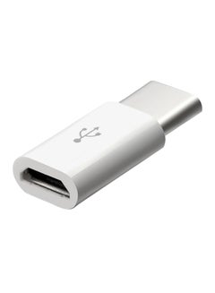 اشتري موصل بمنفذ Type-C ذكر إلى منفذ مايكرو USB أبيض في الامارات
