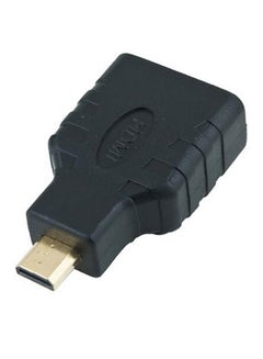 Buy HDMI Female To Micro HDMI Type D Male Adapter Black in UAE
