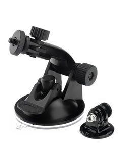 Buy Suction Cup Mount With Adapter For GoPro Hero 7, 6, 4, 5, SJCAM, Yi Black in UAE