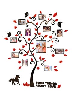 Buy Family Tree Printed Wall Sticker Brown/Red/Beige 82.4x10centimeter in Saudi Arabia