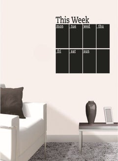 Buy Chalkboard Planner Wallpaper Sticker Black in UAE