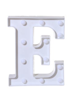 Buy Alphabet LED Letter Lights Light Up Plastic Letters Standing Hanging E White 22X18X4.5cm in UAE