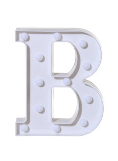 Buy Alphabet LED Letter Lights Light Up Plastic Letters Standing Hanging B White 22X18X4.5cm in UAE