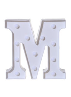 Buy M Letter Battery Powered Free Standing Hanging Eye-catching LED Light White 22x18x4.5cm in Egypt