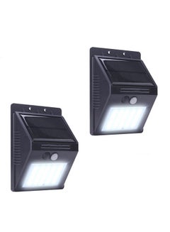 Buy 2-Piece Outdoor Motion Sensor Pathway LED Light Set Black/White in UAE