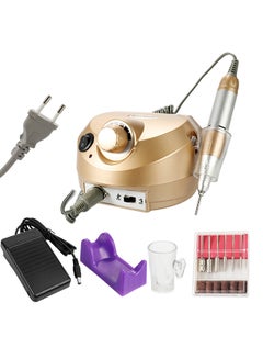 Buy Professional Electric Drill Machine File Polisher Manicure Kits Nail Salon Tools Gold in Egypt