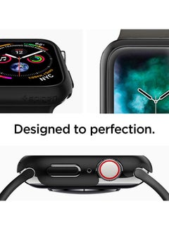 Spigen Thin Fit Case Cover for Apple Watch 44mm Series 6 / SE/ 5/ 4 Black  KSA | Riyadh, Jeddah