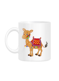 اشتري Arabic Camel Cartoon Printed Mug أبيض 10 سنتيمتر في الامارات