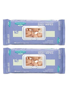 Buy Pack Of 2 Clean And Condition Baby Wipes, 80 Count in UAE