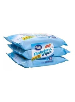 Buy Pack Of 6 Fresh Scent Flushable Wipes in UAE