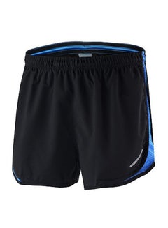 Buy 2 in 1 Running And Cycling Sports Shorts Blue/Black in UAE