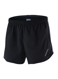Buy 2 in 1 Running And Cycling Sports Shorts Grey/Black in UAE
