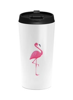 Buy Stainless Steel Flamingo Tumbler White 15cm in UAE