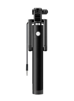 Buy Monopod Extendable Wired Selfie Stick Black in Saudi Arabia