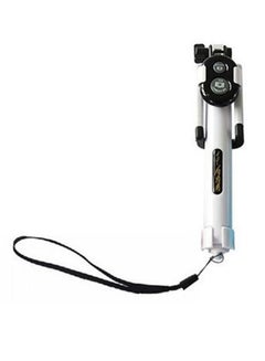 Buy Selfie Stick Monopod With Bluetooth Remote White in UAE