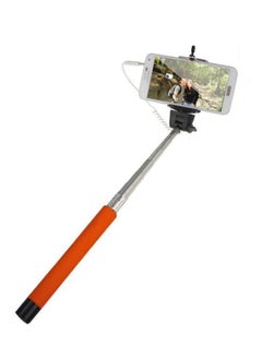 Buy Monopod Wired Selfie Stick Orange in Saudi Arabia
