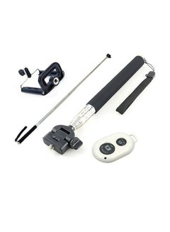 Buy Monopod Selfie Stick With Bluetooth Remote Shutter Black in Saudi Arabia