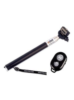 Buy Monopod Selfie Stick With Bluetooth Remote Shutter Black in Saudi Arabia