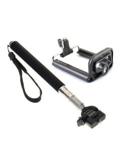 Buy Monopod Selfie Stick With Bluetooth Remote Shutter Black in Saudi Arabia