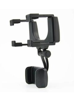 اشتري Universal 360 Degree Car Phone Holder Car Rearview Mirror Mount Holder Stand Cradle أسود في الامارات