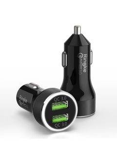 Buy Dual Port Quick Car Charger Black in UAE
