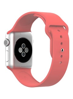 Buy Silicone Replacement Band For Apple Watch 44Mm Series 4 Pink in UAE