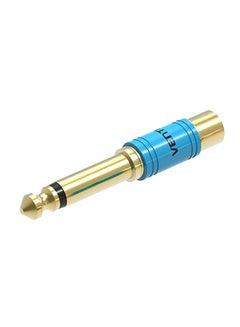 Buy 6.35mm Male To RCA Connector Female Audio Adapter Gold in Saudi Arabia
