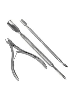 Buy Pusher And Cutter Stainless Steel Nail Cuticle Remover Multicolor in Saudi Arabia