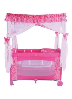 Buy Play Pen With Mosquito Net And Slip Resistant Wheels in Saudi Arabia