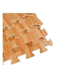 Buy 4-piece Wooden Flooring Eva Kid's Interlocking Play Mat in Saudi Arabia