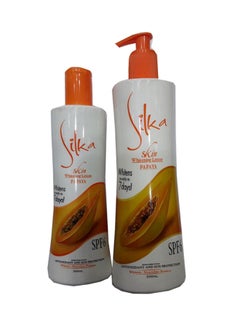 Buy 2-Piece Skin Whitening Lotion SPF6 - Papaya in UAE