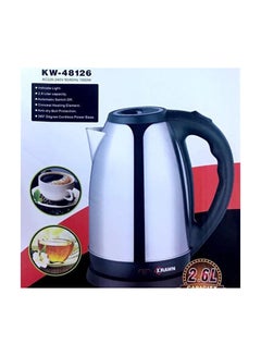 Buy Electric Kettle 2.6 L 1500.0 W KW-48126 Silver in Saudi Arabia