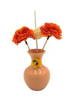 Buy Floral Printed Reed Diffuser Orange 29.6 x 11.4 x 7centimeter in Saudi Arabia