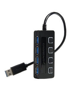 Buy 4-Port USB 3.0 Hub Black/Blue in Saudi Arabia