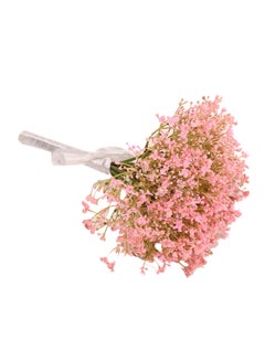 Buy 12 Heads Bunch Of Colorful Stars Holding Artificial Flower Stick Pink/Green in Saudi Arabia