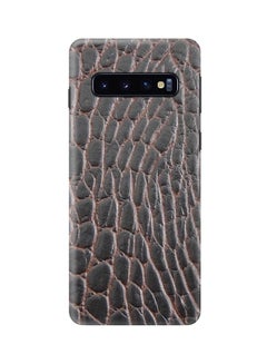 Buy Protective Case Cover For Samsung Galaxy S10 Cowhide Leather (Brown-Black) in UAE