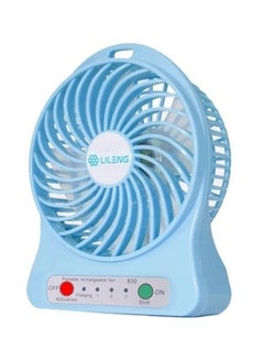 Buy Rechargeable Table Fan 2724337321864 Sky Blue/White in Saudi Arabia