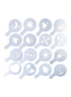 Buy 16-Piece Coffee Stencil Set White in Egypt