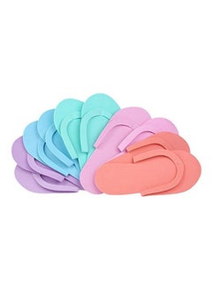 Buy 5-Pair Disposable Slippers Multicolour 10.2inch in UAE