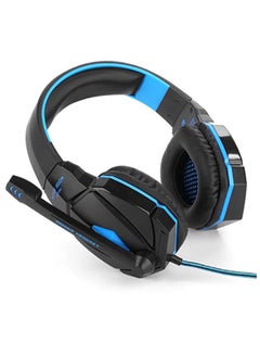 اشتري سماعة ستيريو برو للألعاب بتصميم يغطي الأذن مزودة بميكروفون أسود/أزرق في السعودية