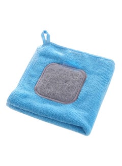 Buy Kitchen Thickened Dish Cloth Blue 30x30cm in UAE