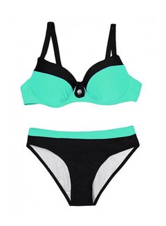 Buy Backless Push Up Bikini Set Blue in Saudi Arabia