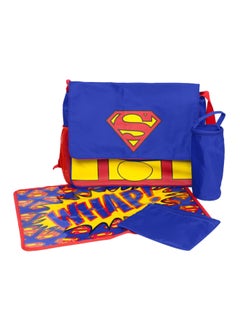 Buy Superman Blue Messenger Diaper Bag Set in UAE