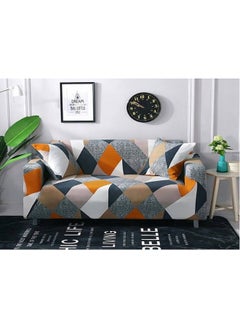 Buy 2-Seater Printed Sofa Slipcover Multicolour 145x185cm in UAE