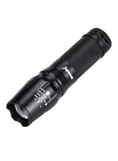 Buy 5000 Lumen Zoomable LED Flashlight Black 5.39 x 1.38inch in Saudi Arabia