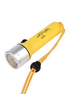 Buy T6 Underwater LED Flashlight Yellow/Silver in Saudi Arabia