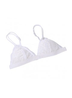 Buy Push Up Lace Gauze 3/4 Cup Bra White in UAE