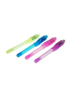 Buy Set Of 4 Invisible Ink Pen With UV Light in UAE