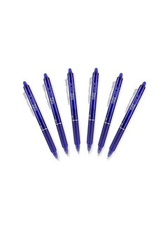 Buy 6-Piece FriXion Clicker Retractable Erasable Gel Pen Set Blue in UAE