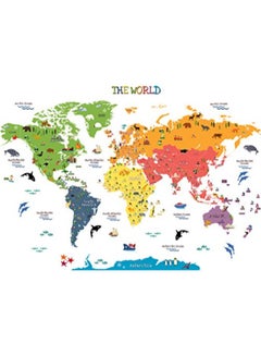 Buy Kids Educational Removable World Map Multicolour in UAE